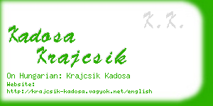 kadosa krajcsik business card